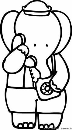 Elephant on phone