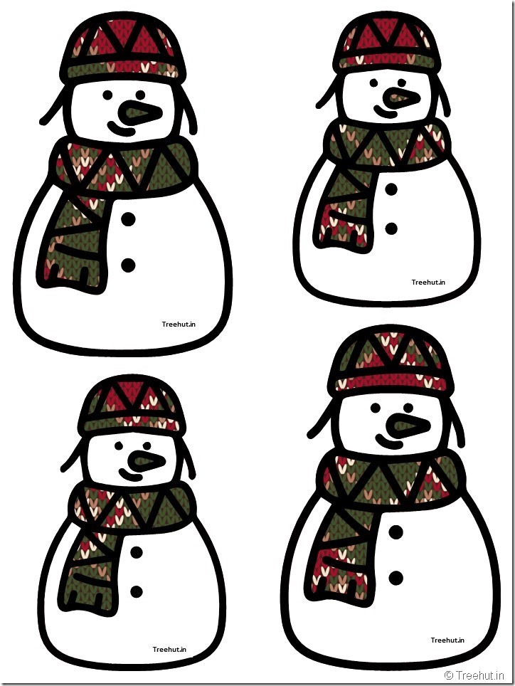 free snowman accents bulletin board decorations (12)