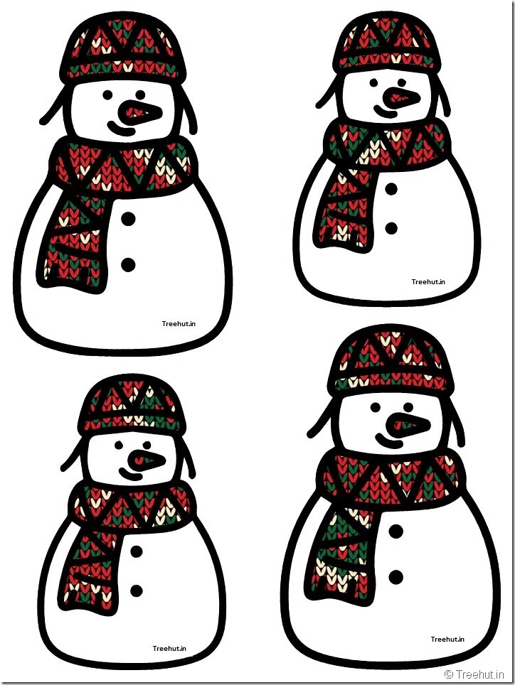 free snowman accents bulletin board decorations (6)