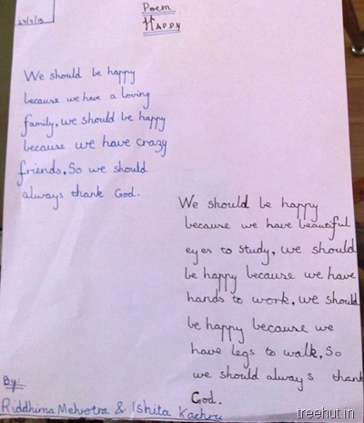 poem-by-kids-on-being-happy Riddhima Mehrotra and Ishita Kachru
