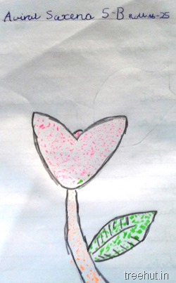 dot-art-by-kids tulip like flower La Martiniere Girls College Lucknow