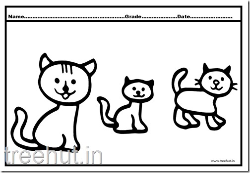 Cat and Kitten Coloring Pages (4)