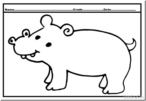 Hippopotamus Coloring Pages (3)