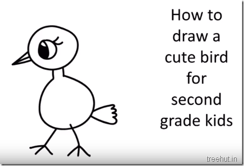 Learn to Draw a Cute Little Bird in seconds, for Second Grade Kids Video