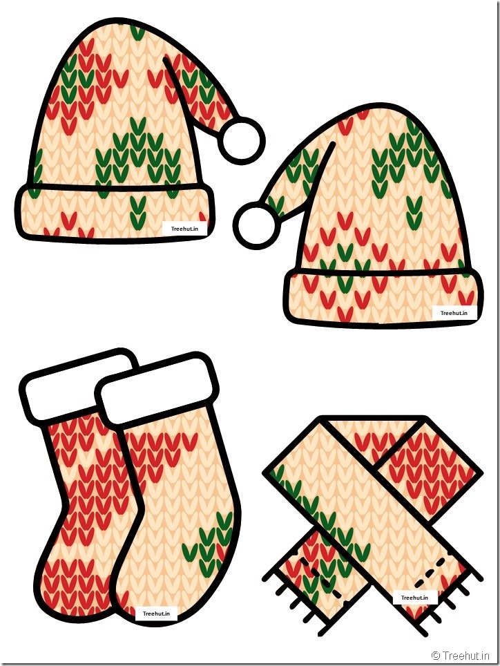 christmas  cap santa stocking accents free kindergarten  winter bulletin board (13)