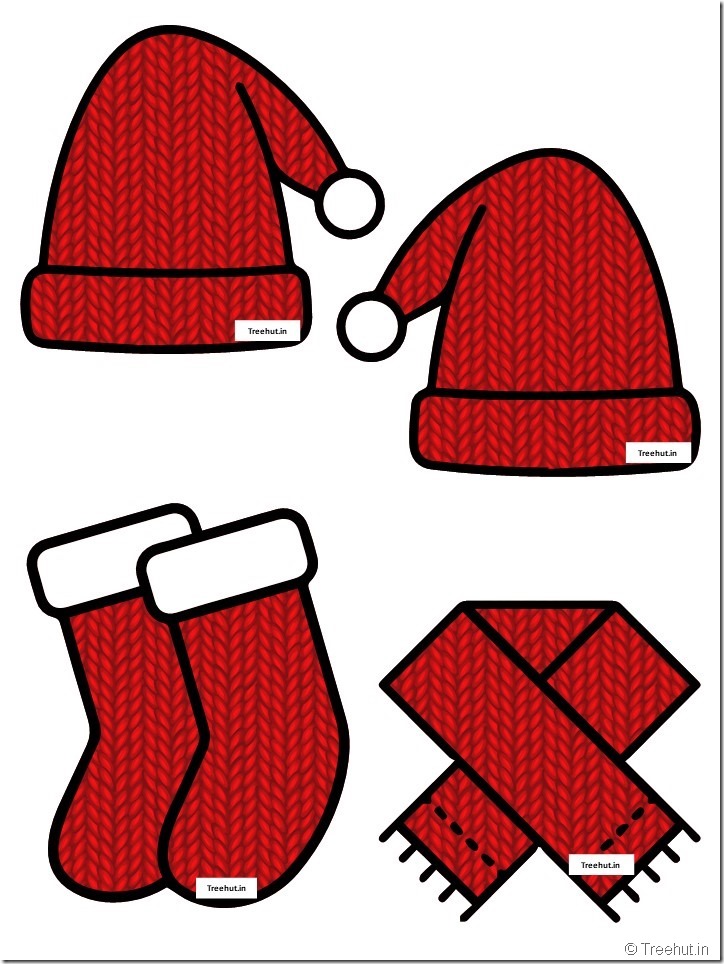 christmas  cap santa stocking accents free kindergarten  winter bulletin board (17)