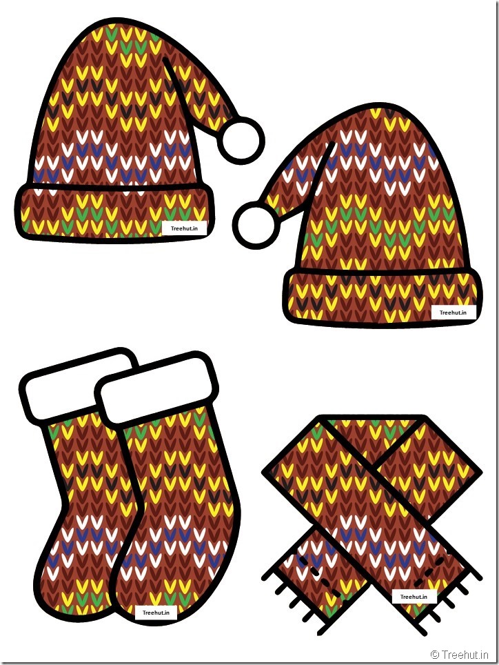 christmas  cap santa stocking accents free kindergarten  winter bulletin board (28)
