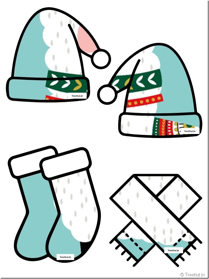 christmas  cap santa stocking accents free kindergarten  winter bulletin board (32)
