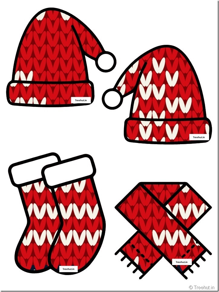 christmas  cap santa stocking accents free kindergarten  winter bulletin board (9)