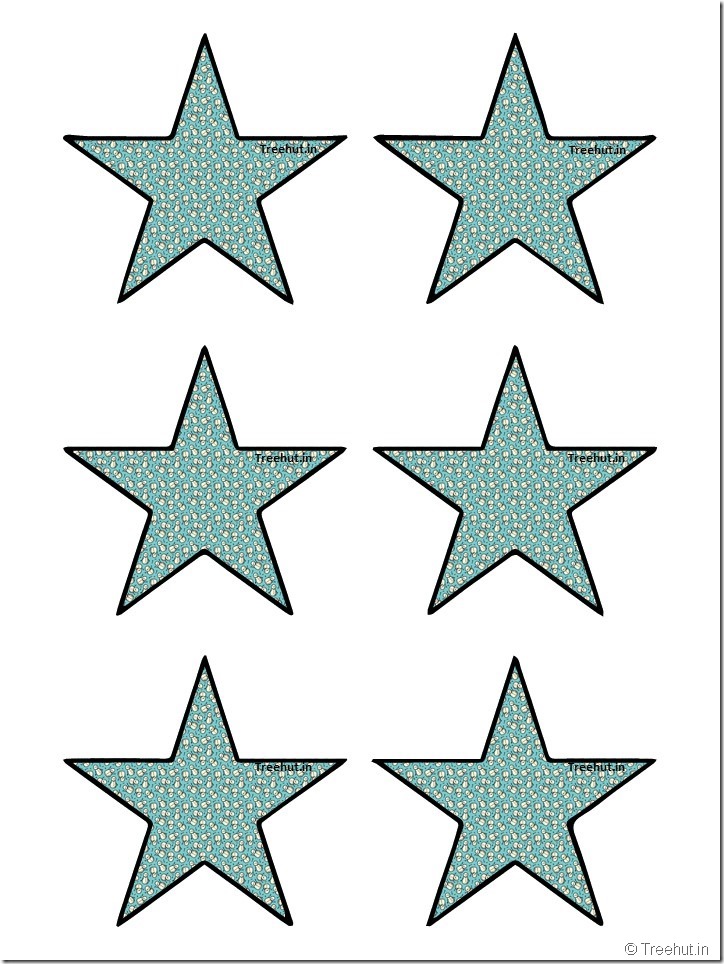 Free Christmas 5 pointed star paper decorations (37)