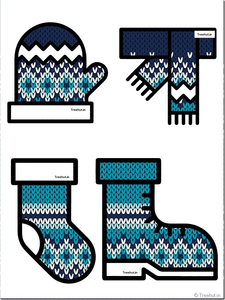 free christmas winter clothes bulletin board accents (50)