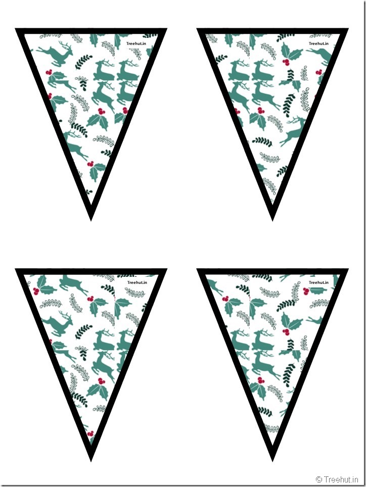 51 Free Christmas Bunting Pennant, Classroom Decoration (28)