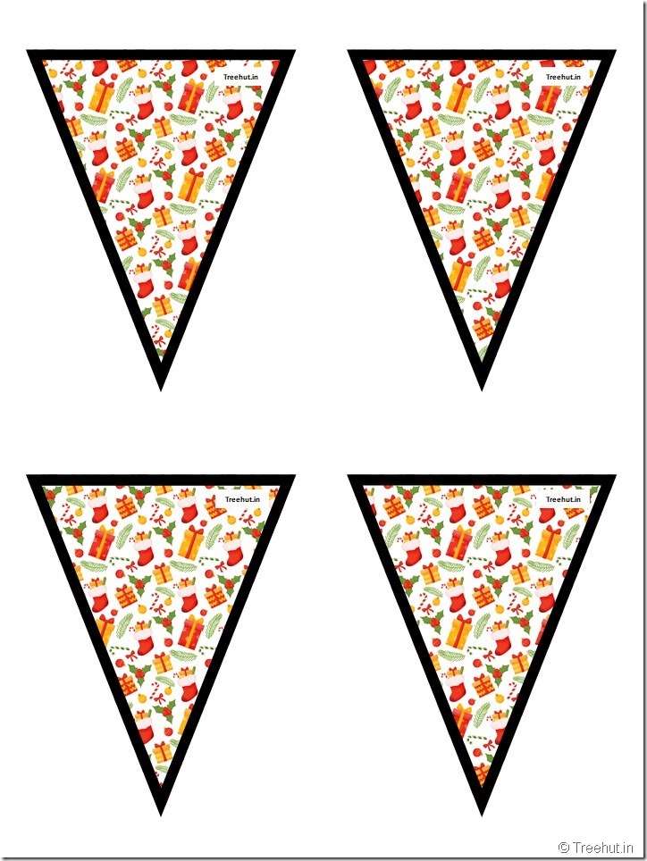 51 Free Christmas Bunting Pennant, Classroom Decoration (31)