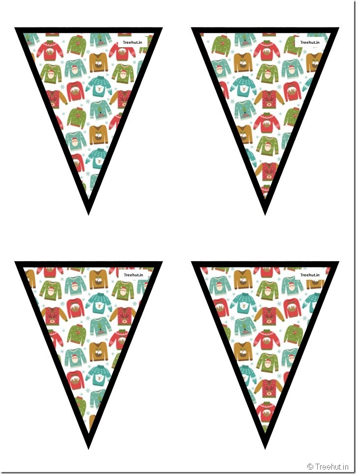 51 Free Christmas Bunting Pennant, Classroom Decoration (39)