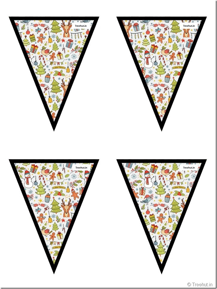 51 Free Christmas Bunting Pennant, Classroom Decoration (45)
