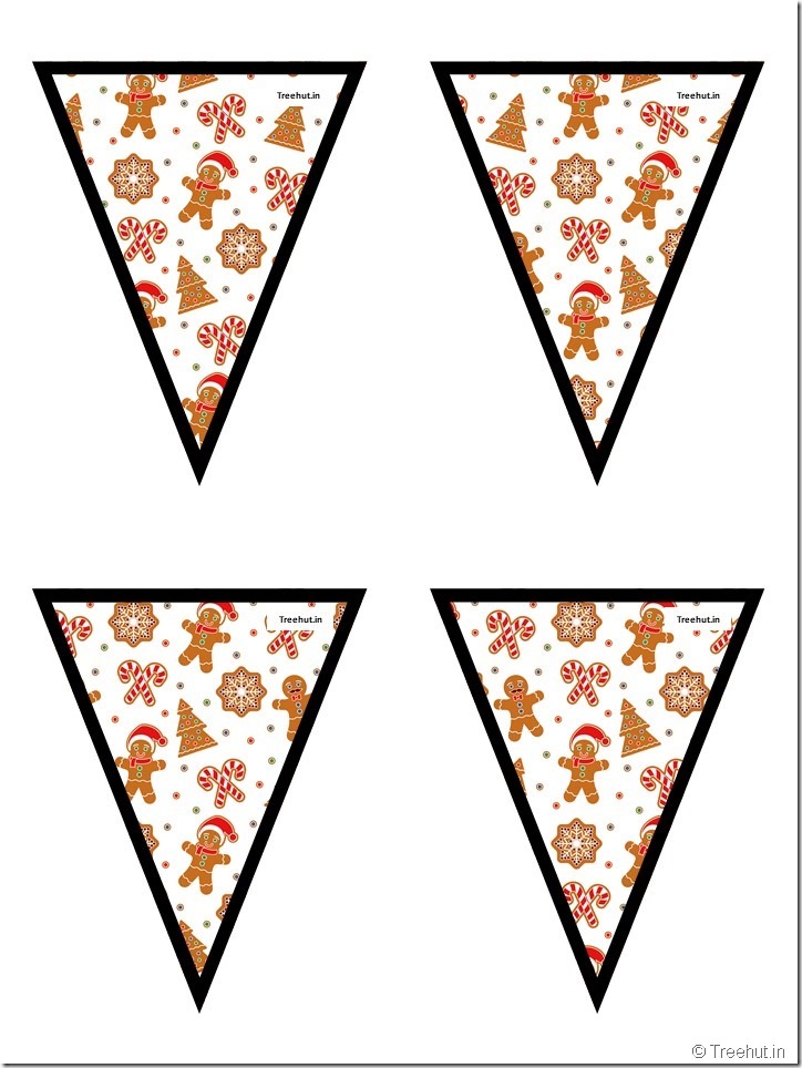 51 Free Christmas Bunting Pennant, Classroom Decoration (46)