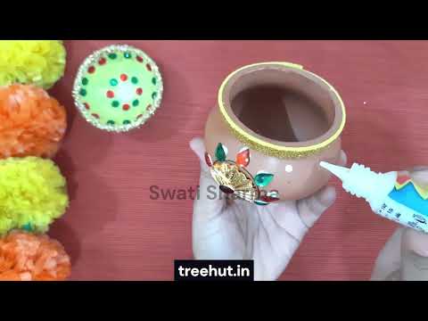 Diwali Decoration from Waste Material, DIY Diwali Decor from Mud Kulfi Matki Diwali Craft #recycled