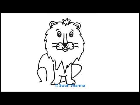 Draw a Lion for Grade 4 - Back-to-School First Week of School Activity! 