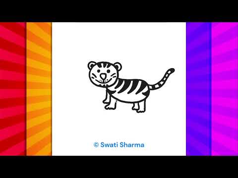 How to draw a Tiger Draw Step-by-Step, Lesson Plan Ideas #elementaryschoolart #grade2syllabus