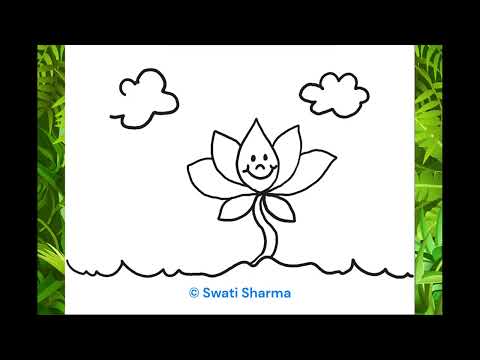 National Flower of India: Draw a Lotus for Ancient India Project or Asian Studies Drawing Activity