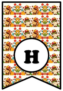 Happy Thanksgiving, Bulletin Board Sayings Pennant Letters, Banner Quote
