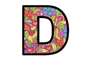 Colorful Flowers, Spring, Bulletin Board Letters, Valentine's Day Alphabet Decor
