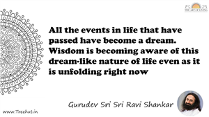 All the events in life that have passed have become a... Quote by Gurudev Sri Sri Ravi Shankar, Mandala Coloring Page