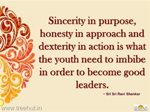 Quote on Leaders, by Sri Sri Ravi Shankar
