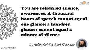 You are solidified silence, awareness. A thousand hours of... Quote by Gurudev Sri Sri Ravi Shankar, Mandala Coloring Page