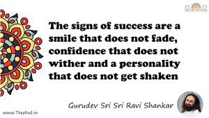 The signs of success are a smile that does not fade,... Quote by Gurudev Sri Sri Ravi Shankar, Mandala Coloring Page