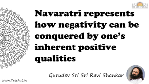 Navaratri represents how negativity can be conquered by... Quote by Gurudev Sri Sri Ravi Shankar, Mandala Coloring Page