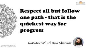 Respect all but follow one path - that is the quickest way... Quote by Gurudev Sri Sri Ravi Shankar, Mandala Coloring Page