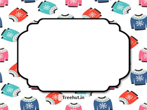 Christmas Ugly Sweater Free Printable Labels, 3x4 inch Name Tag 