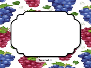 Grapes Free Printable Labels, 3x4 inch Name Tag 