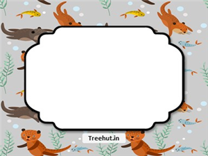 Otter Free Printable Labels, 3x4 inch Name Tag 
