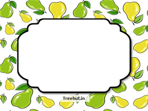 Pear Free Printable Labels, 3x4 inch Name Tag 