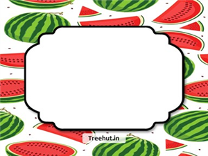 Watermelon Free Printable Labels, 3x4 inch Name Tag 