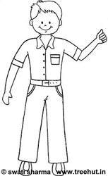 Simple Boys Coloring Pages 