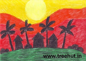 Art by Grade 4 Children Study Hall Lucknow