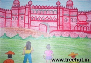 Indian Monuments Art by Kids