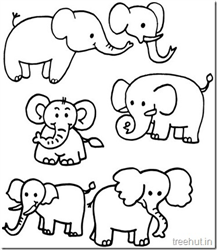 Elephant Coloring Pages Printable