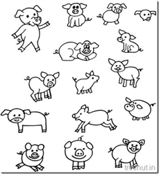 Pig and Piglet Coloring Pages