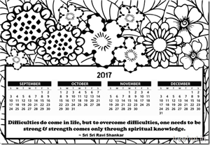 Free Printable 2017 Calendar Coloring Pages