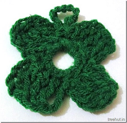 4 Leaf Clover Crochet Bunting Free Pattern