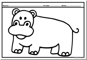 Hippopotamus Coloring Pages