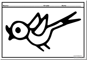 Cute Flying Birds Coloring Pages