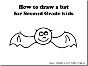 Learn to Draw a Halloween bat in 1 minute with Video instructions