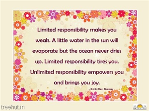 Quote on Responsibility, by Sri Sri Ravi Shankar