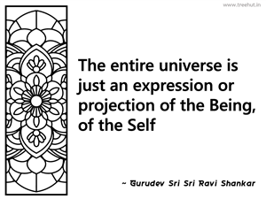 The entire universe is just an... Inspirational Quote by Gurudev Sri Sri Ravi Shankar